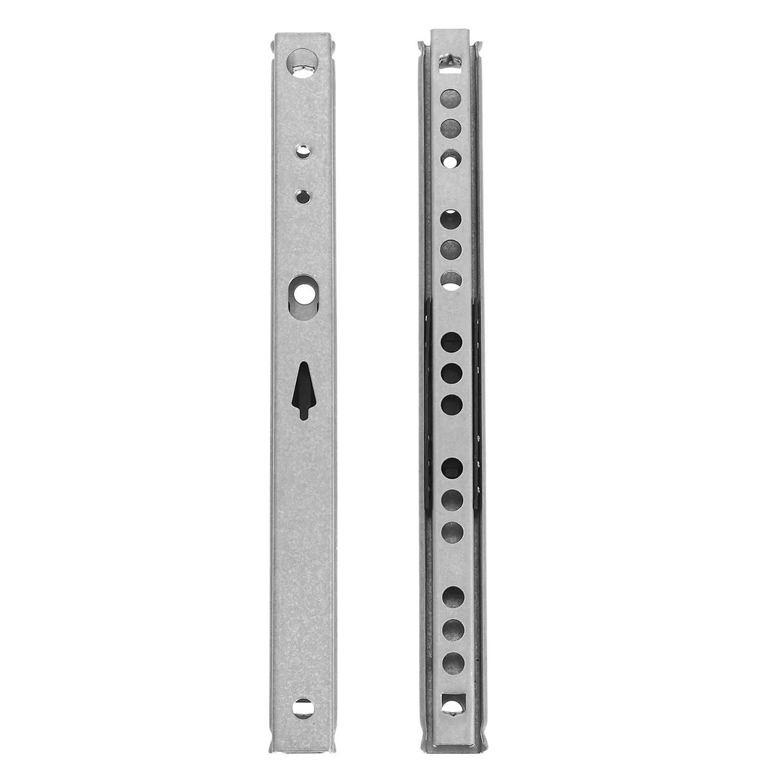 

2Pcs Narrow Double Direction Drawer Slides Steel Ball Bearing Full Extension Smooth Trash Can Slider Runners