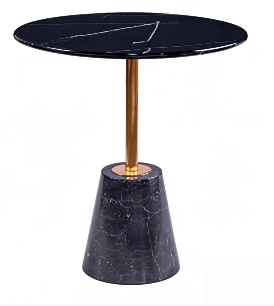 

% Modern Round Marble Base Coffee Table Simple Accent Style Handmade Metal And Marble Side Tables For Decoration