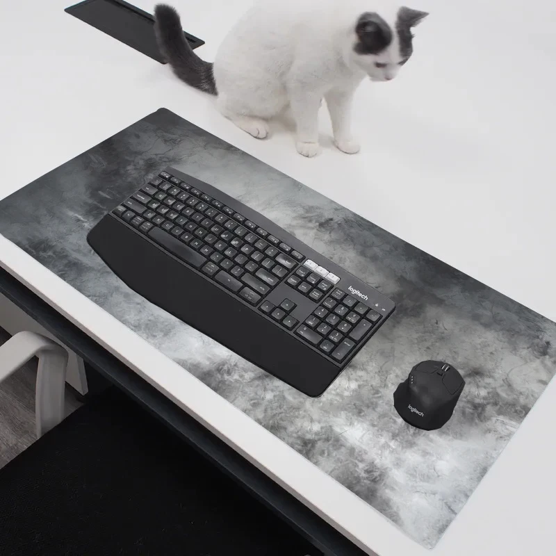 XXL Texture Pattern Mouse Pad Gray Art Design Carpet Pads Gamer Mechanical Keyboard Mat Office Computer Rubber Large Table Mats