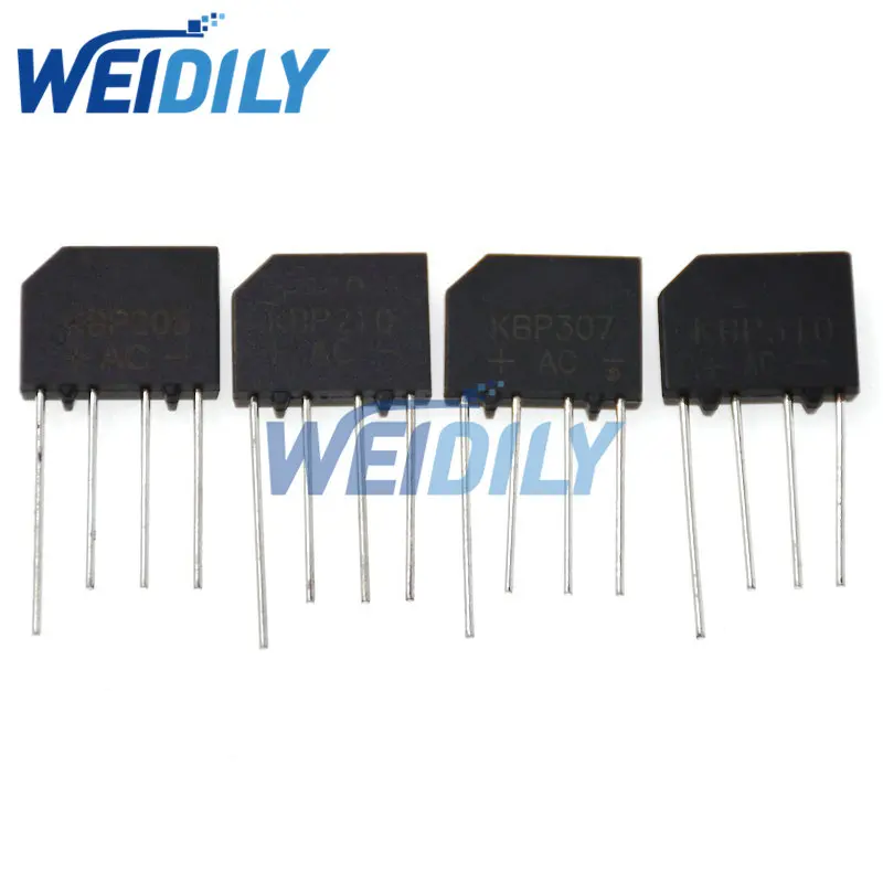 10PCS KBP206 KBP210 KBP307 KBP310 KBP406 KBP410 Rectifier Bridge Rectifiers DIP-4 2A 3A 4A 600V 700V 1000V New