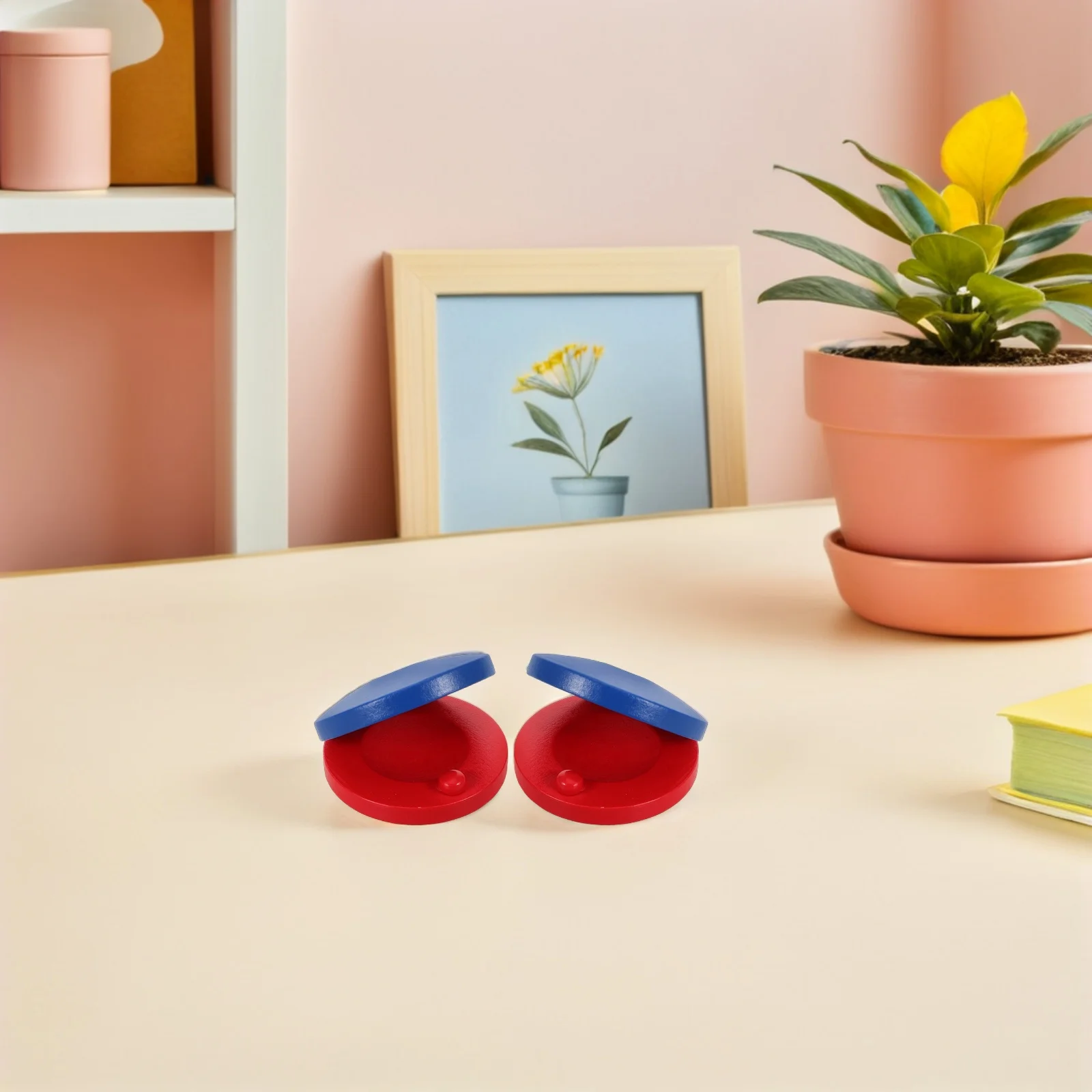 

8 Pcs Children's Rhythm Instruments Musical Finger Castanets Kids' Percussion Wood