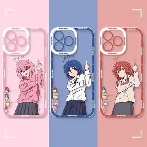 Anime Bocchi The Rock Funny Silicone Case For Samsung Galaxy S25 Ultra S24 S23 S22 S21 Plus FE A56 A36 A26 5G A16 A06 4G Note 20