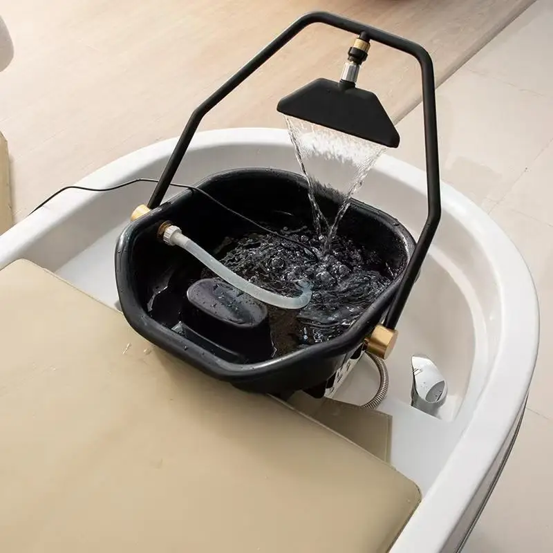Shampoo sedia medicina circolazione dell'acqua shampoo letto per il lavaggio speciale mobile pompa dell'acqua testa di circolazione lavandino per idroterapia