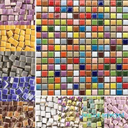 100g DIY Ceramic Mosaic Tiles Glass Mirror Handmade Ornaments Tiles Wall Crafts Colorful Crystal for Decorative Materials arte