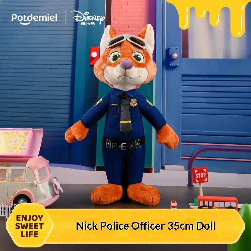 

Disney Zootopia Authentic Officer Nick Wilde Plush Doll 35CM Soft Stuffed Animal Toy Birthday Gift For Kids Children