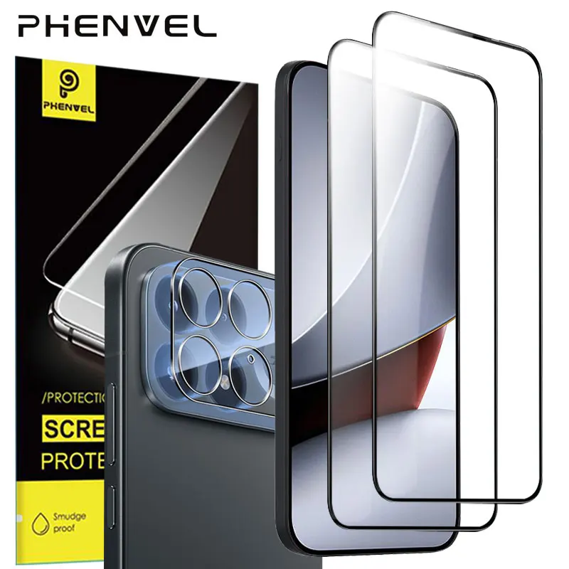 Oleophobic Protective Glass For POCO F9 Pro, F9 Ultra Full Cover Tempered Glass Screen Protector Fingerprint Unlock