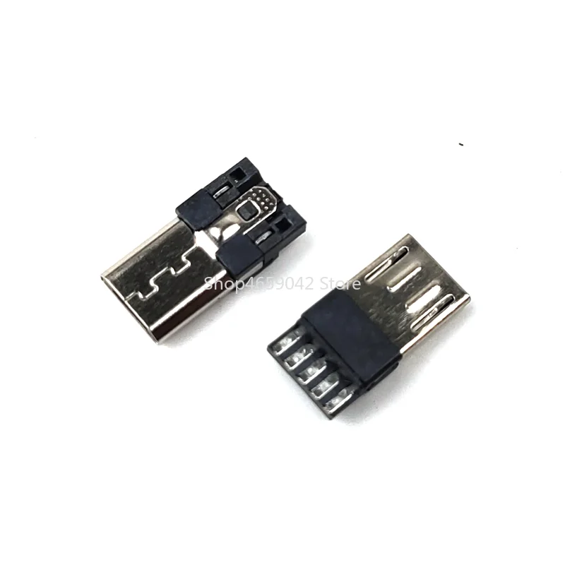 10pcs/lot  2P/4P/5Pin Micro USB Jack USB Plug Male Connector Port Jack Tail Sockect Plug Terminals for Samsung Huawei DIY