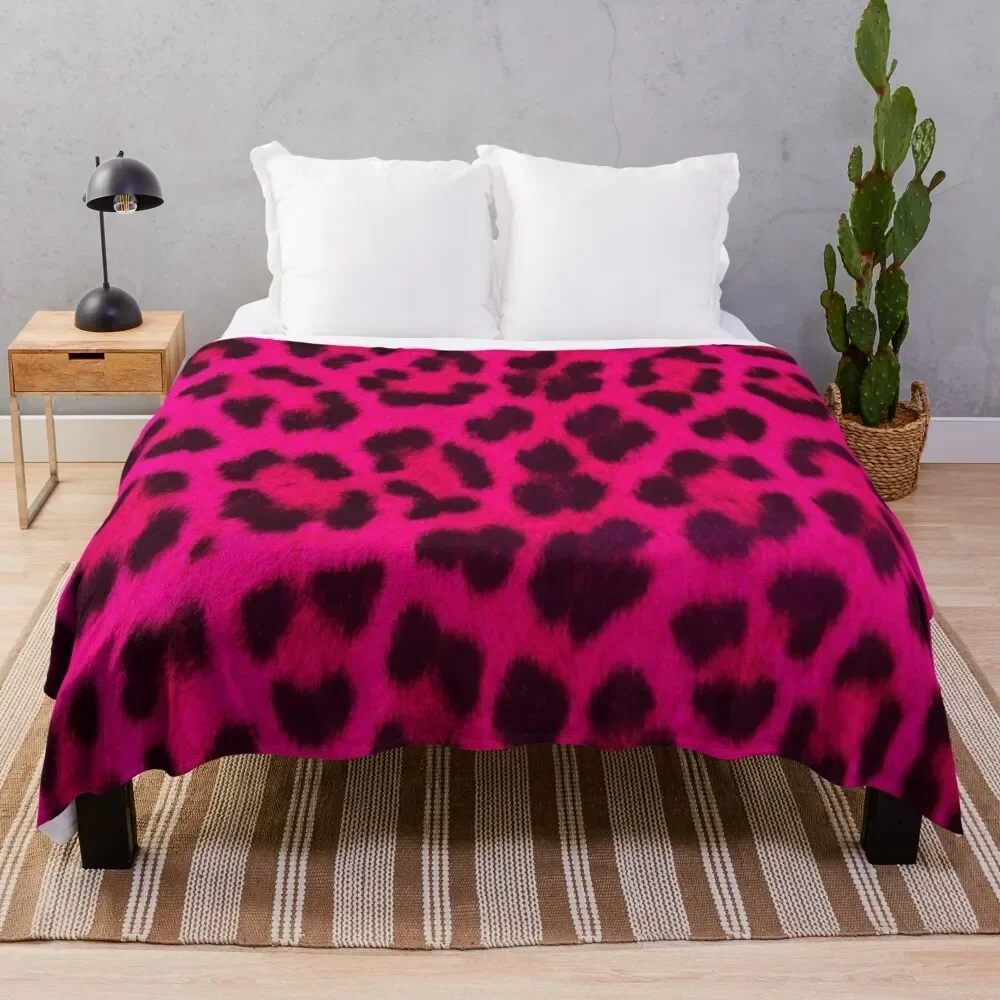 

Leopard Print - Pink Throw Blanket Thin Soft Blanket for Summer Night Sleeping