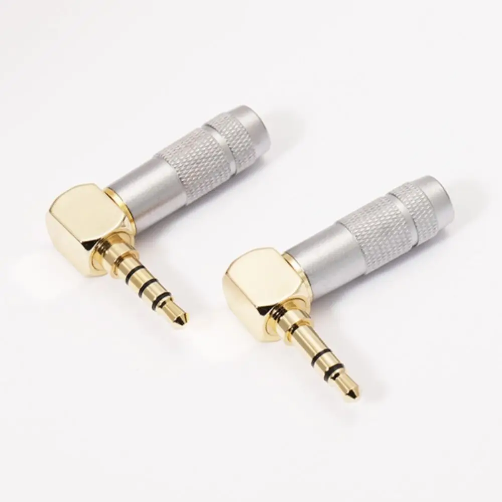 Jack 3.5mm 90 Degree For Soldering 1/8" 3 4 Pole Earphone Plug Audio Connector Right Angle Gold Plated 3.5 Consumer Electronics