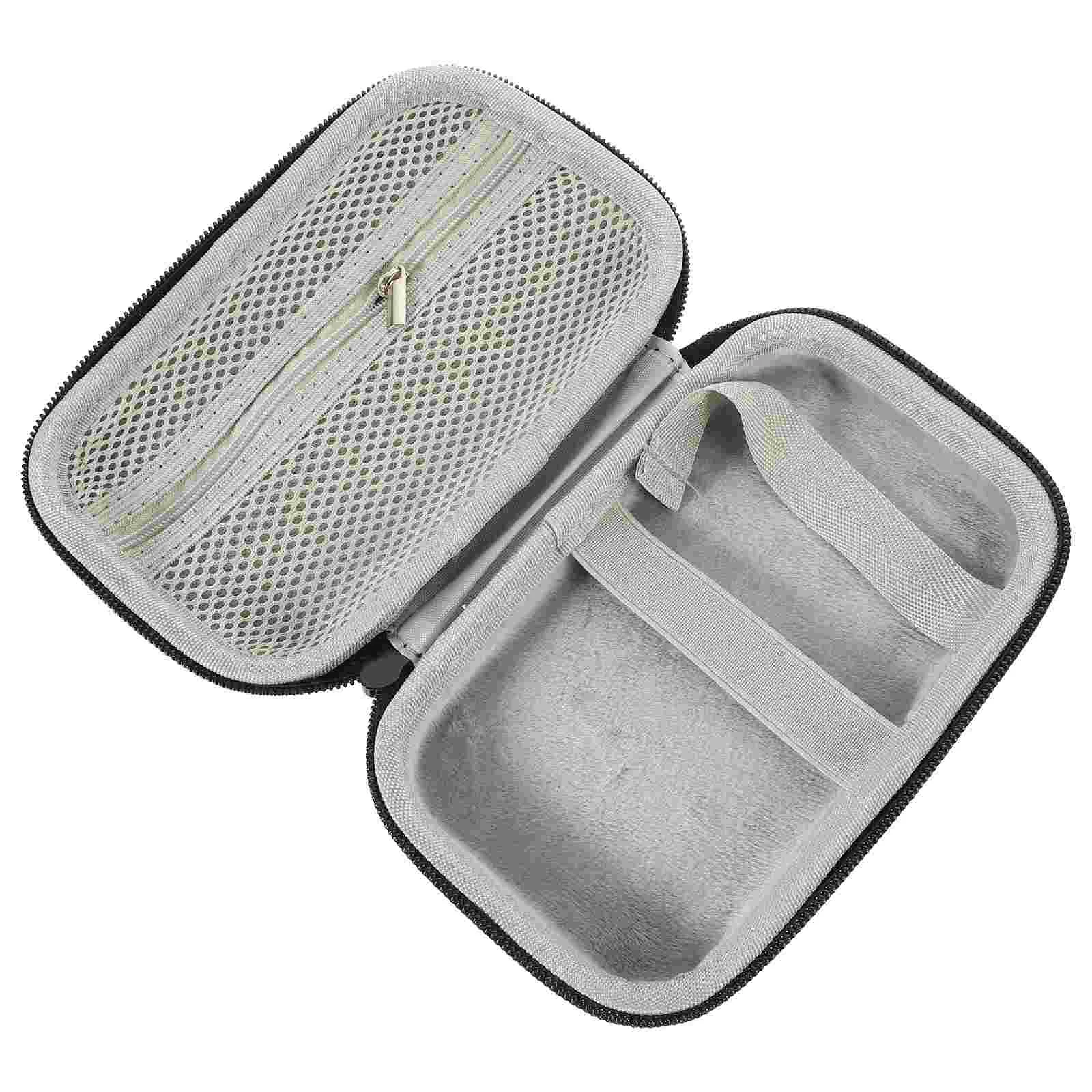 Pu Mobile Hard Lavalier Headset Opbergtas Zwart Elektronica Organizer Case Reizen Reversmicrofoon