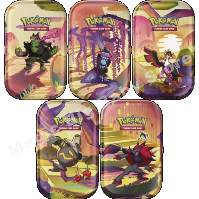 Pokemon Kaarten Echte Originele Trading PTCG Edition Engels Zhu & Paars SV6.5 Koga Ninja geschenkdoos mini Ijzeren doos ETB kind Gift