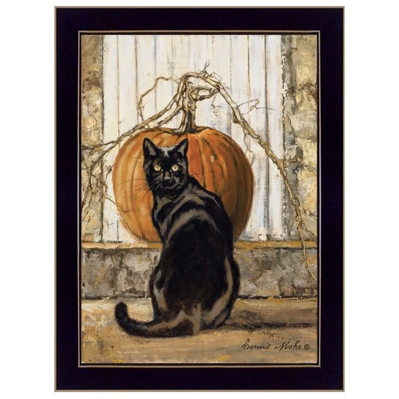 

Black Cat Framed Print, Black Frame, Ready to Hang