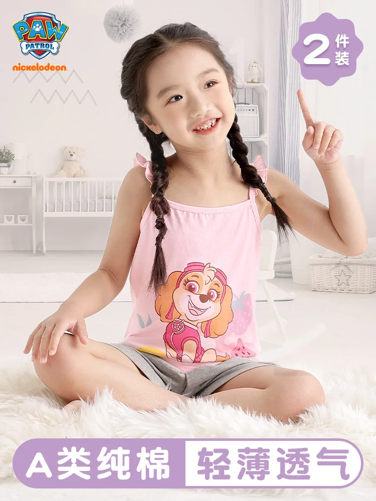 2 pz/set 2024 New Baby girl\'s Skye Everest Liberty gilet per bambini in cotone interno esterno Wear Summer Thin Style Kids Undershirt Vest