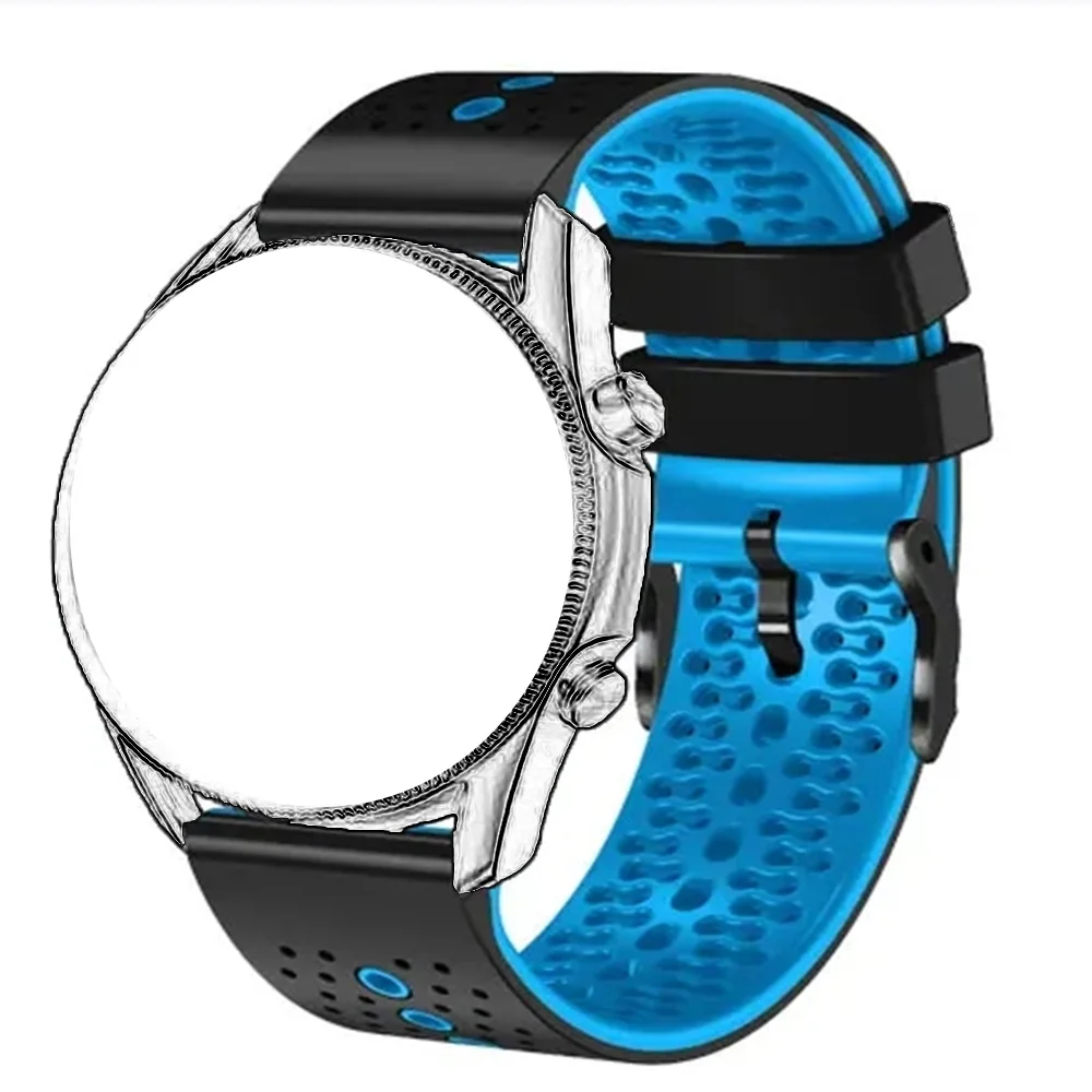 أحزمة ساعة قابلة للتنفس 22 ملم لساعة هواوي GT5 /4 Pro / Buds/ GT3 Pro 46 ملم/GT 5 4 3 2 46 ملم GT2 Pro SE 46 ملم سوار معصم من السيليكون
