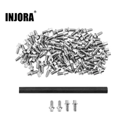 INJORA 100Pcs Stainless Steel M1.4 Screws Scale Hardware Fit 1.0