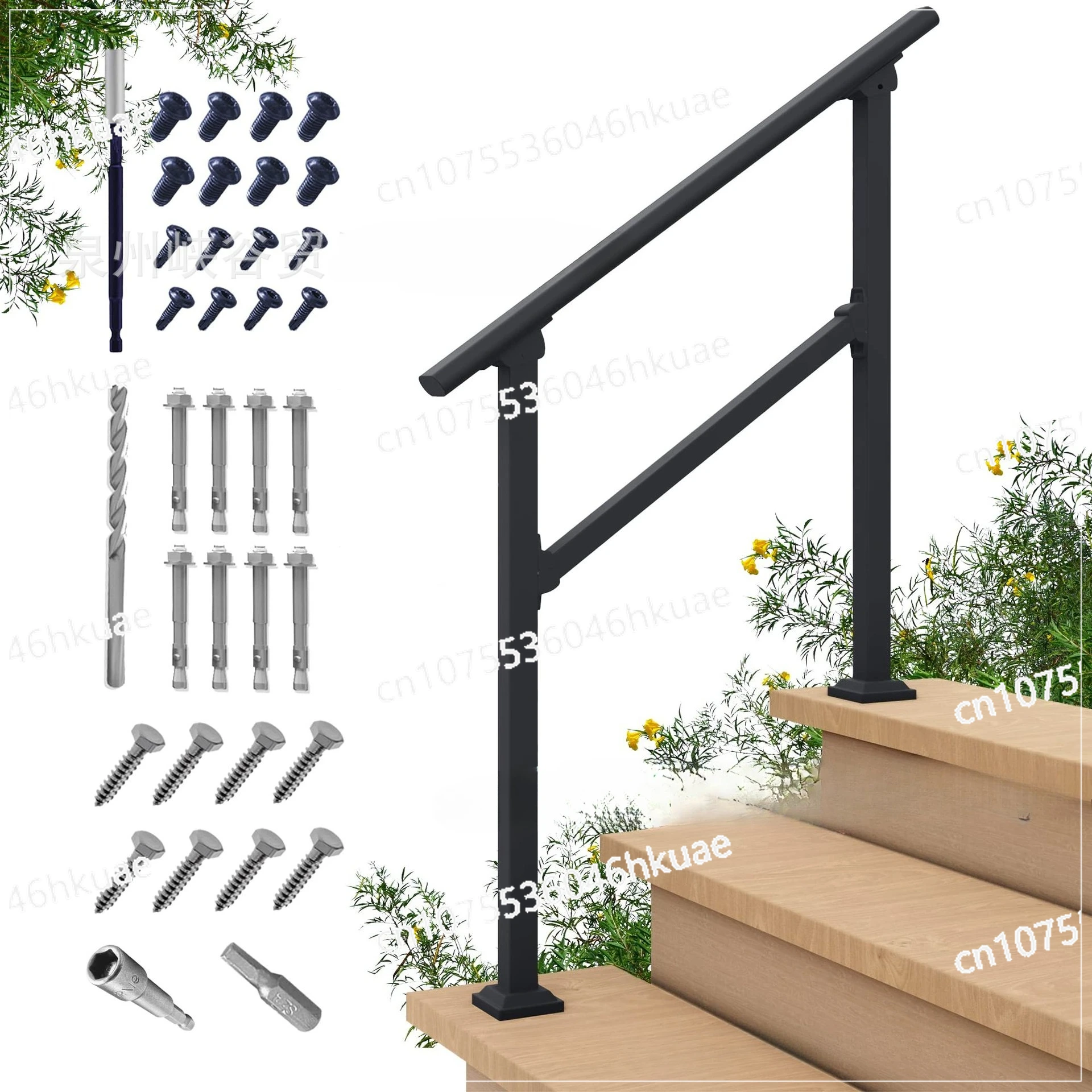 

Indoor Outdoor Step Stair Handrails Safety Grab Bar for Porches Patios Sunrooms Easy Installation