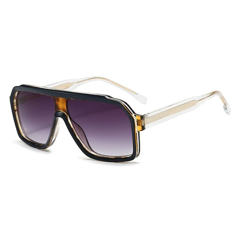 

New Retro Leopard Print Gradient Oval Women Sunglasses 2025 Luxury Brand Personality Frame Design Men Trendy Sun Glasses UV400