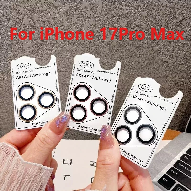Metal Tempered Glass Camera Protector For IPhone 17 16 Pro Max 17Air Anti-Scratch Individual Protective Lens Film For iPhone 15