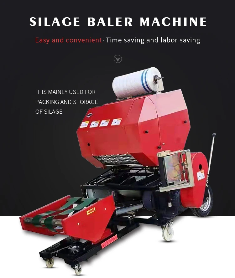 AIROW Weiwei Livestock Farms Automatic Feeding Straw Baler with Engine Motor Gearbox Core Components