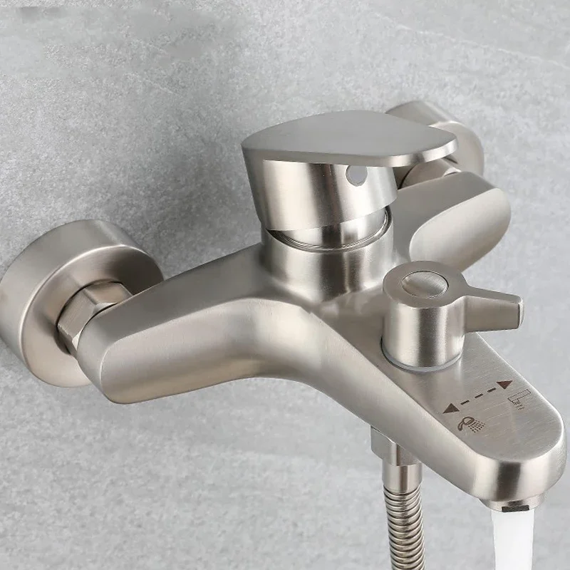

Hot and Cold Bathroom Mixer Mixing Valve Bathtub Faucet Shower Faucets Set Bathroom Shower Faucet Stainless Steel Mixer Tap