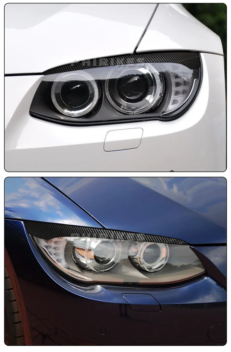 ABS Gloss Black Headlight Eyebrows Eyelid For BMW 3 Series E92 E93 3 Series 2007 2008 2009 2010 2011 2012 2013 2014