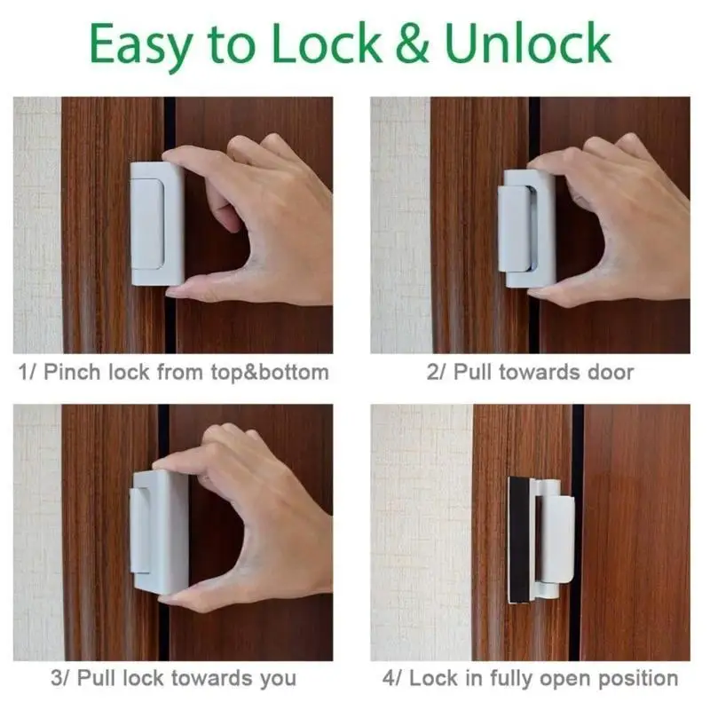 652F Home Security Door Reinforcement Lock Door ​Security Devices Childproof Door Lock for Traveling Hotel Home Apartment