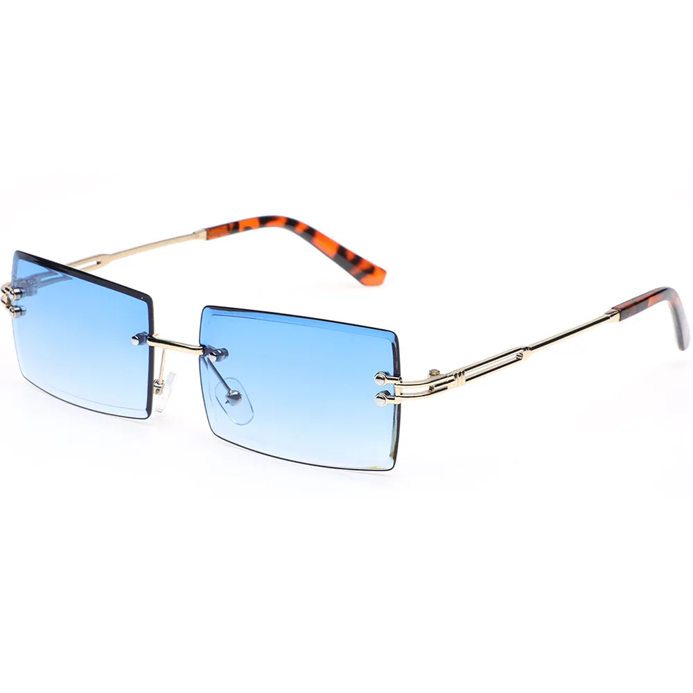 Eyewear Metal Rimless Sunglasses Women\'s Glasses Square Frame Ultralight men Glasses Sunblock Sun Summer Ssports T184