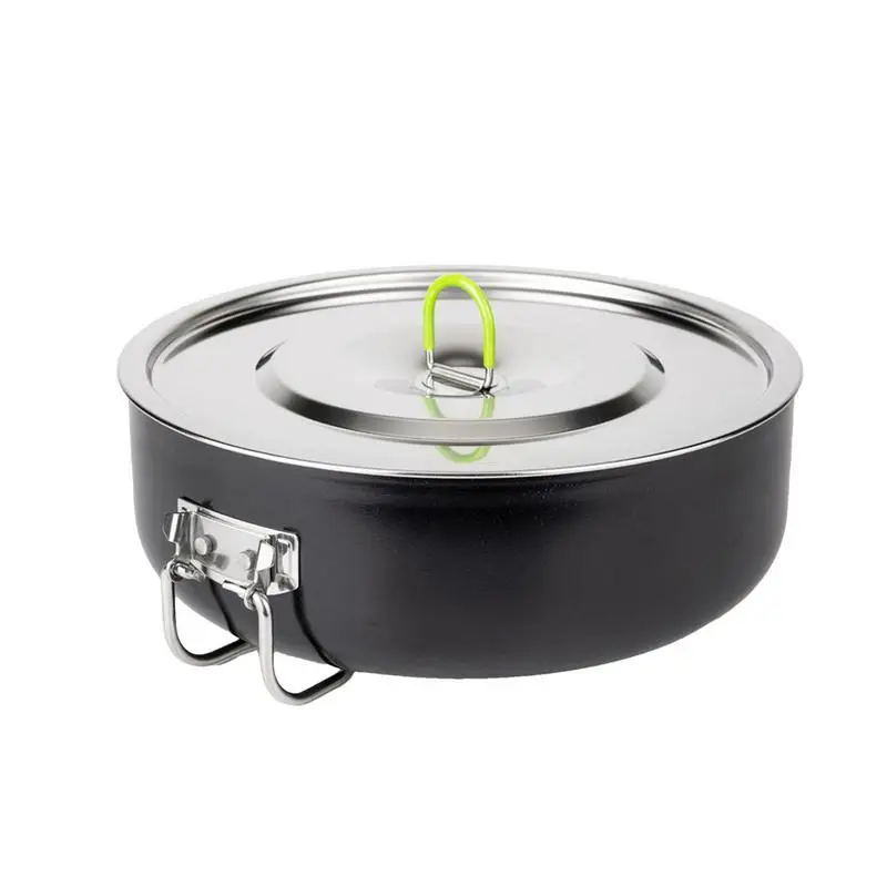 

Camp Cookware Pot Non-Stick Cooking Pan Camping Pan Cooking Pan Picnic Pot Multipurpose Pot With Folding Handle For Hiking