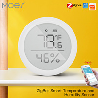 MOES Tuya Smart ZigBee Temperature and Humidity Sensor Indoor Hygrometer with LCD Display Remote Control ZigBee Hub gateway