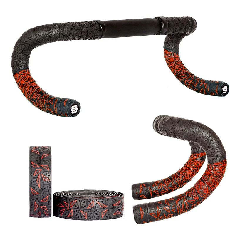 1 Paar Neues Fahrradlenkerband Zweifarbiges Rennrad-Lenkerband mit Chrysanthemenmuster EVA+PU Weiches Anti-Vibrations-Lenkerband Langlebiges Lenkerband – Detail 31