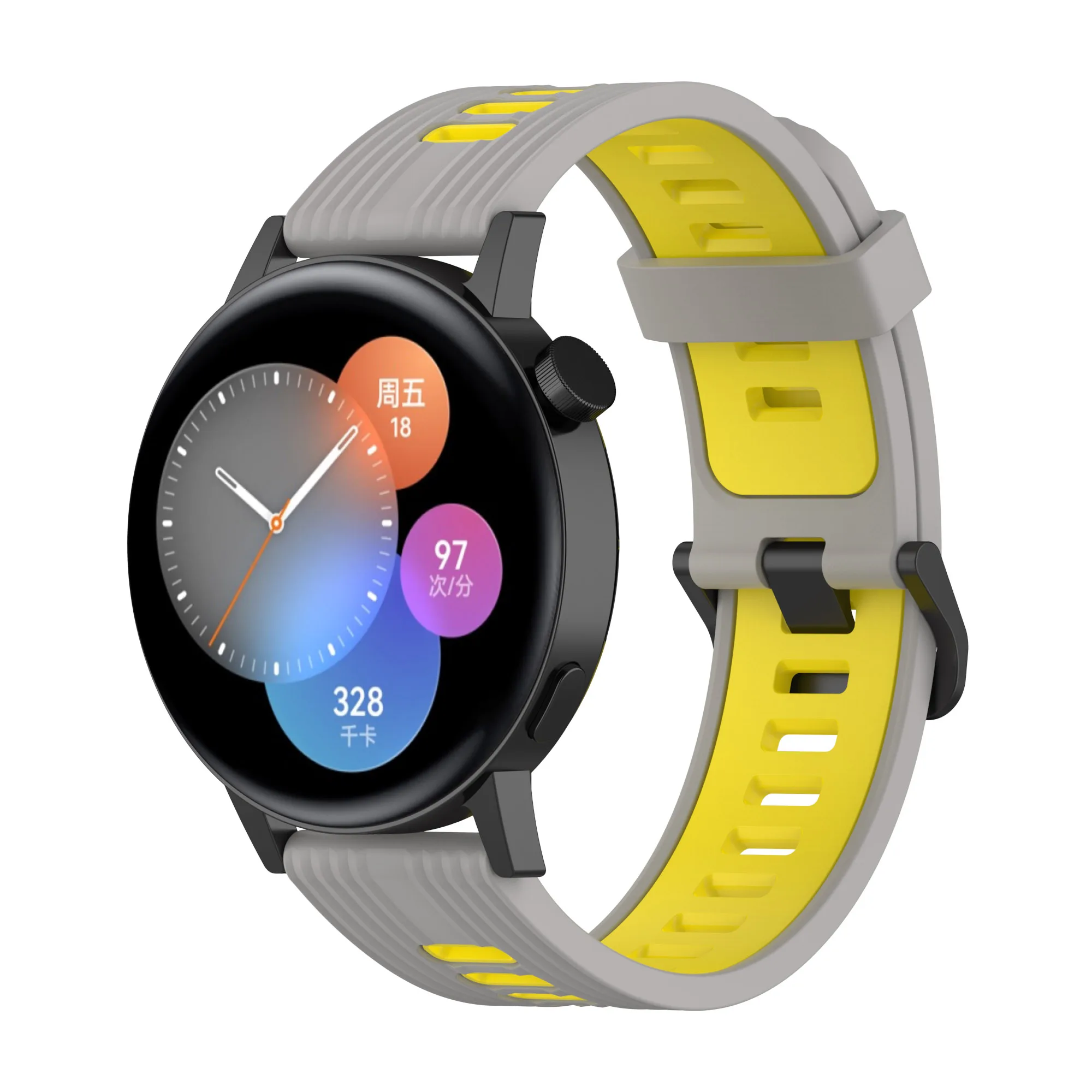 Silicone Band For HUAWEI WATCH GT 3 46mm 42mm/GT 2/GT2/Pro/Runner Quickfit bracelet Samsung Galaxy Watch 4/Classic/Active strap