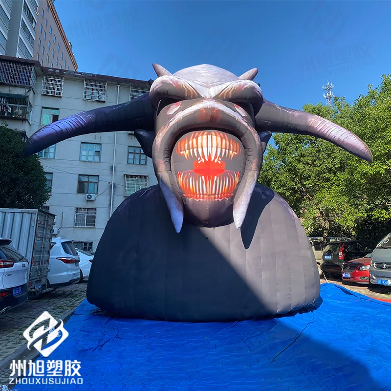 Halloween inflatable horror horn air model bull Demon King Arch Blood Mouth bar placed Halloween decorations