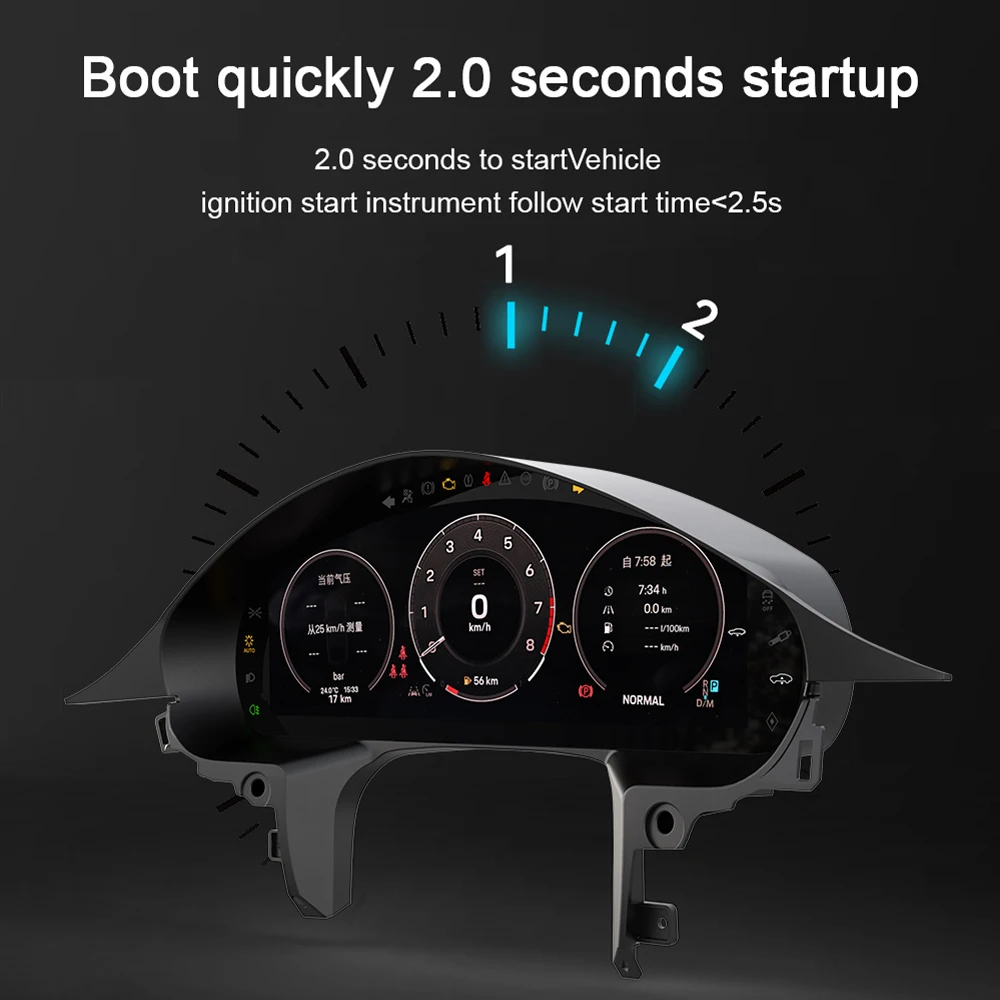 Panel Instrumen Digital 12,3 Inci untuk Porsche Panamera, Speedometer LCD, Panel Instrumen, Pemutar Multimedia, Dashboard