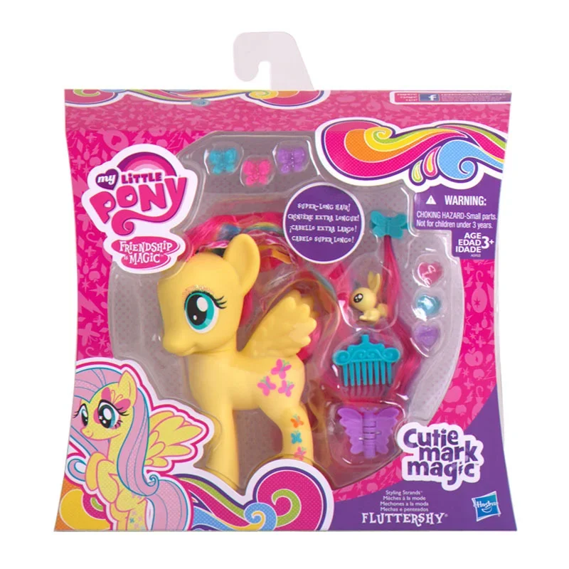 Hasbro My Little Pony Series Fluttershy Rarity Action Figures Model Genuine Anime Figures Collection Hobby Gifts Toys for Kids