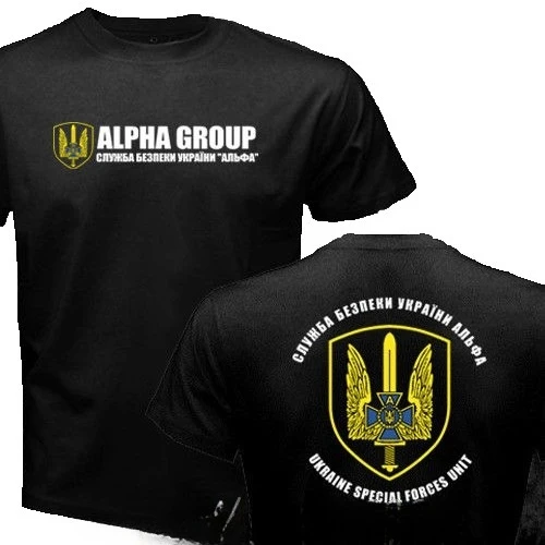 New Fashion Summer New Spetsnaz Ukraine Special Forces Alpha Group Military T-Shirt Print T Shirt Men