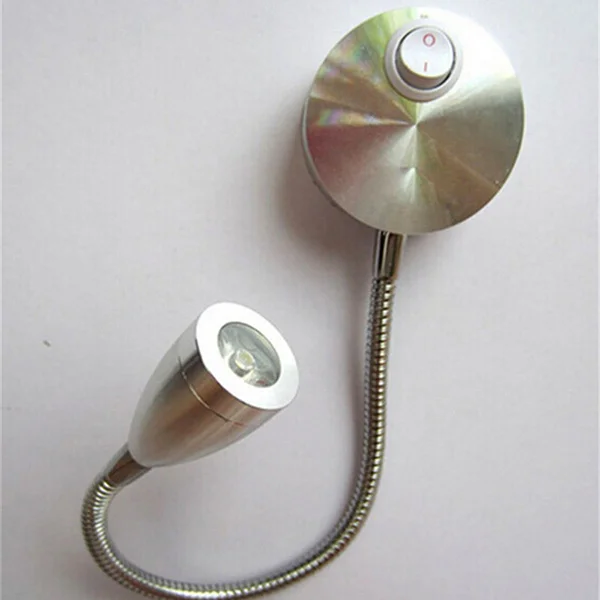 

360-Degree Flexible Arm 3W 200Lm 85-265V Wall Light White Aluminum 30Cm Tube For Bedroom Study Home Lighting Decor Lamp