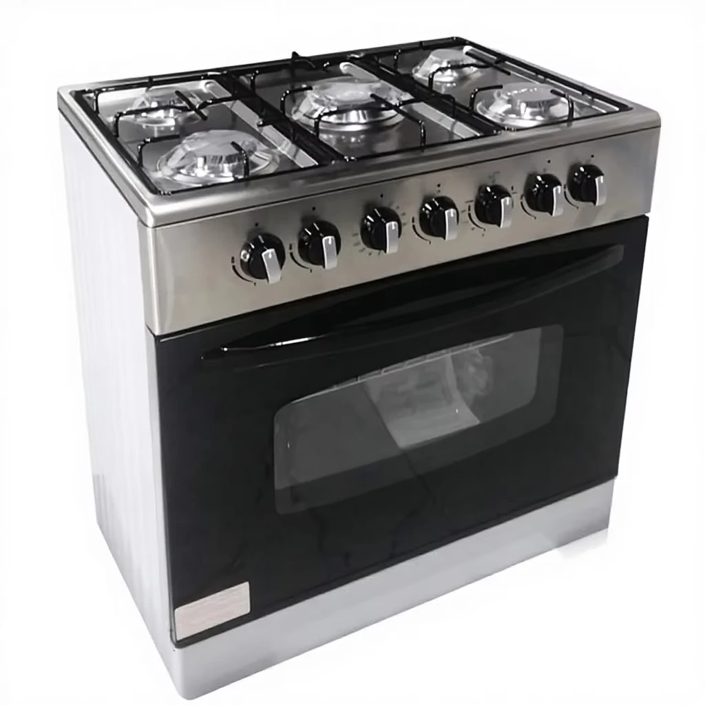 

760mm 5 Burner LPG Stove with Oven Electronic Ignition Vertical Design Cross-European & British Standard Plug