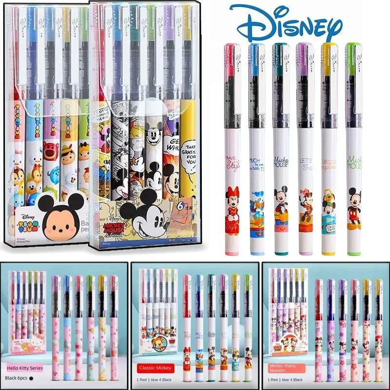 Disney Mickey Mouse Simple Cartoon Gel Pen Student School Office Stationery Fine Nib Gel Pen Big Ink Capacity Ballpoint Pen Gift