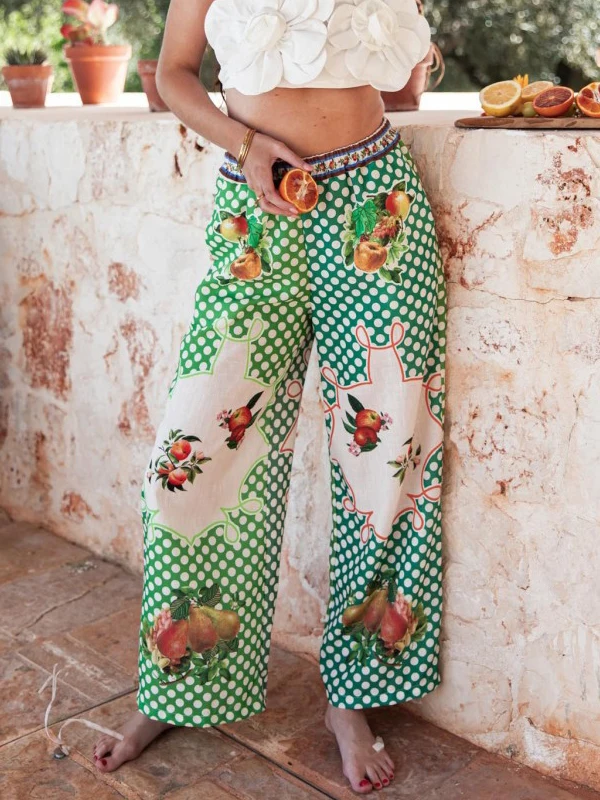 Eleganckie lniane spodnie o prostych nogawkach, damskie, jesienne, nowe, wysoki stan, wyszczuplające, wygodne w noszeniu.