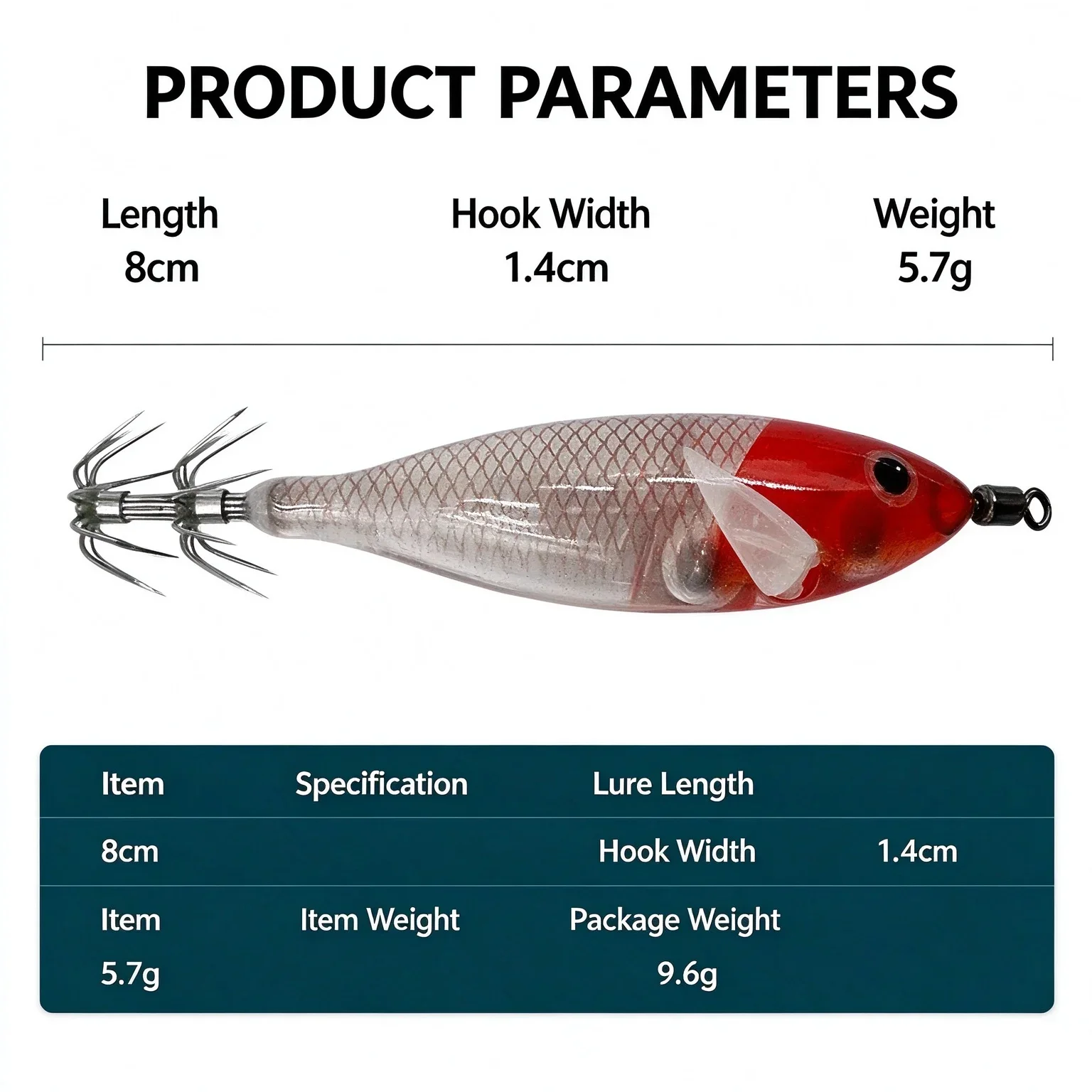 15/5pcs Horizontal Squid Jig Egi Set Simulation Shrimp Fishing Lure Luminous Glow in Dark Octopu Cuttlefish Hook Saltwater Bait
