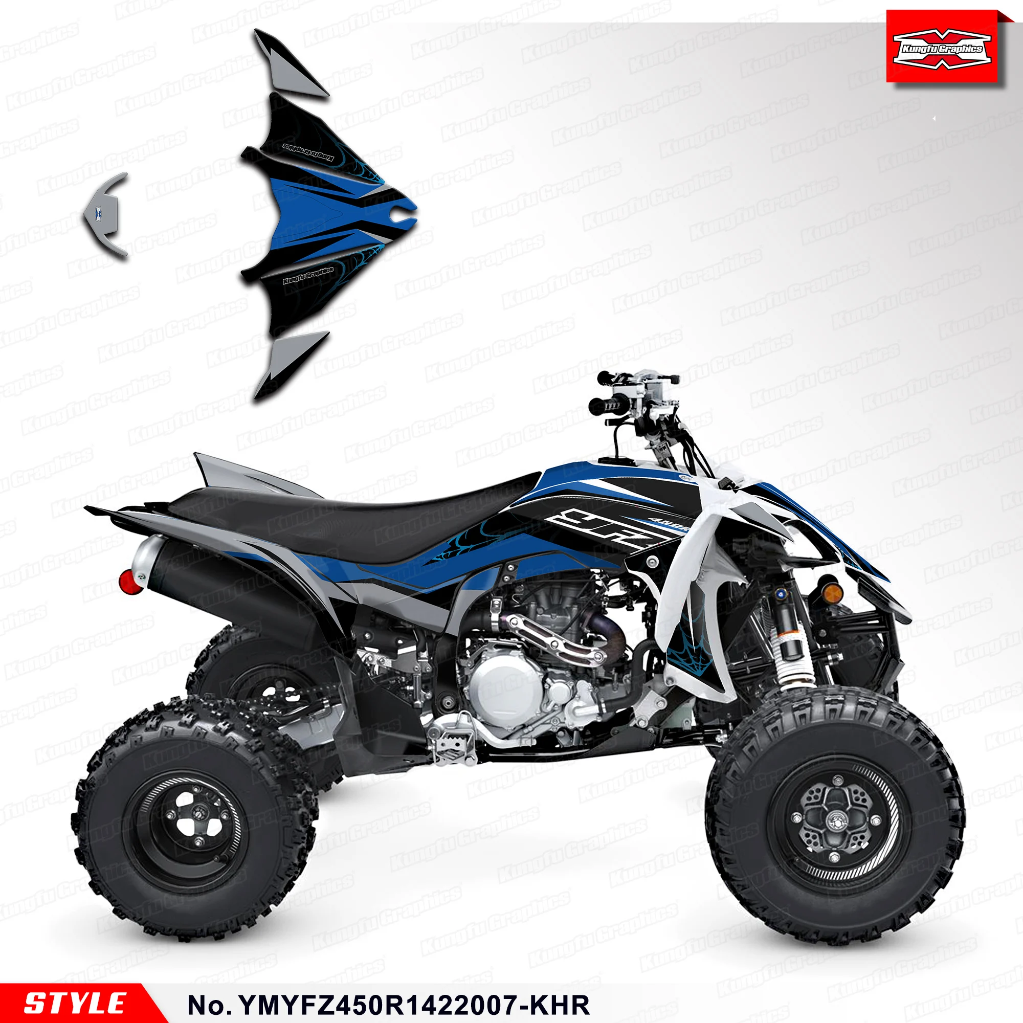 

Наклейка KUNGFU GRAPHICS Racing для YAMAH YFZ450R YFZ 450R 14 15 16 17 18 19 20 21 22 23 24 25,YMYFZ450R1422007-KHR
