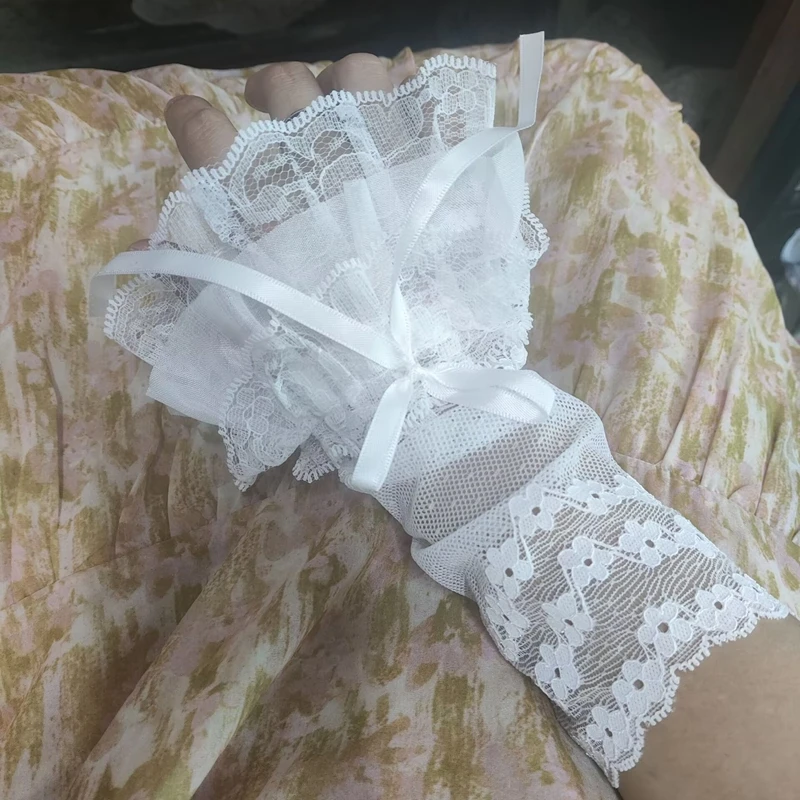 

Nail Parts Display Ruffles Detachable Cuff Long Elastic Decorative Sleeves Nails Photography Accessories Tools