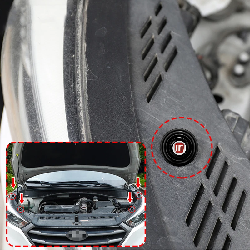 4 قطعة باب السيارة سيليكون وسادة الصدمات عازل للصوت حصيرة اكسسوارات لشركة فيات 500 غراندي ستيلو فريمونت بونتو أسترا برافو 500X Ducato #5