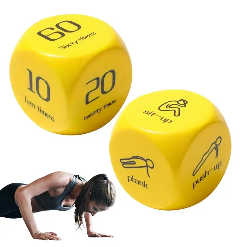 Fitness Exercise Dice Exercise Fun Dice Toy Multi-Purpose Workout Tool For Gym Outdoor Travel Dormitory And Home