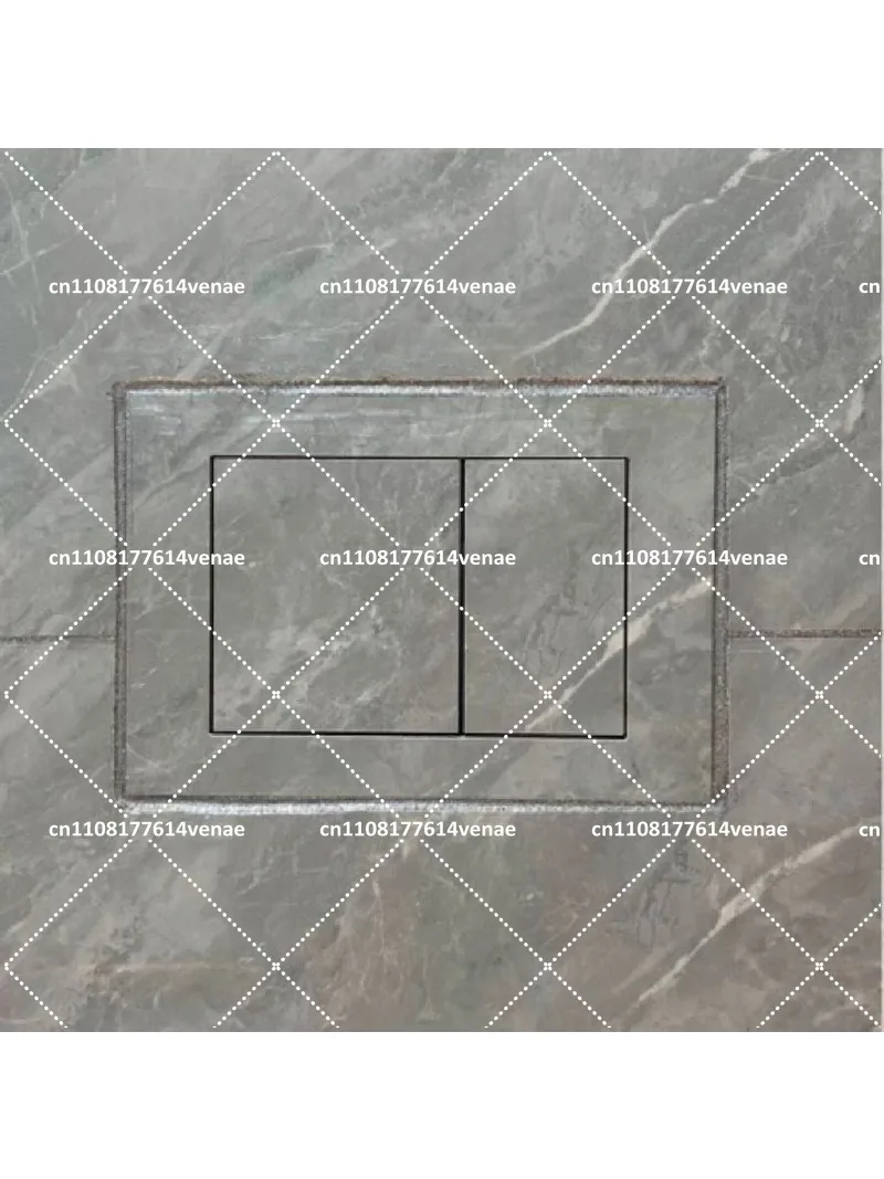 Tileable Concealed Flush Plate Compatible with Pneumatic In-wall Cistern, Hidden Tile Panel