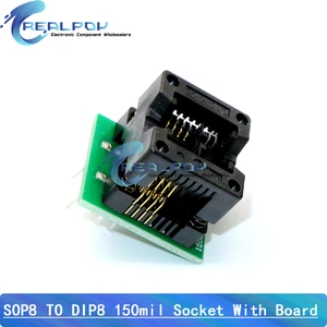 مشبك محول مبرمج مع كابل ، فلاش EEPROM ، BIOS ، USB ، ZIF ، CH341A ، 1.8V ، SOIC8 ، SOP8 أفضل 8 مسجل Eprom للمبيعات - رقم 1