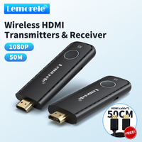 Lemorele Hdmi Wireless Transmitter And Receiver 50M Multiple to 1 Display Dongle For Camera Laptop PC To TV Monitor Projector
