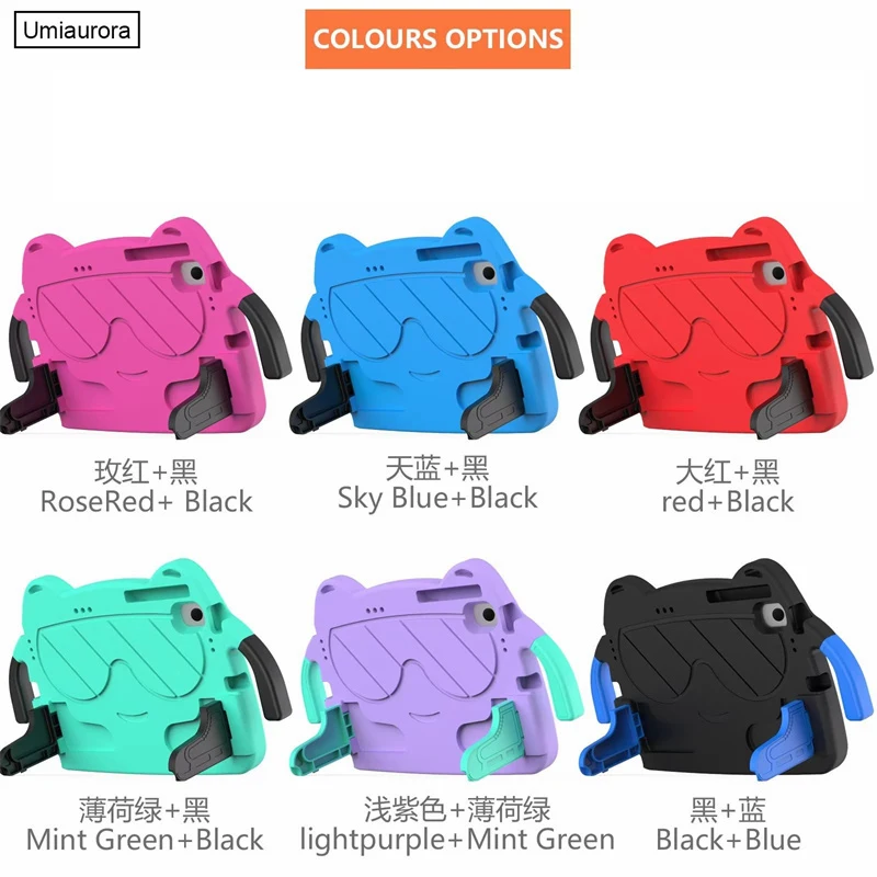For Samsung Tab A11 8.7 inch SM-X130 A7 A8 A9+ Plus SM-X210 X230 T500 S6 Lite Kids Handle Stand Tablet Case Shockproof EVA Funda