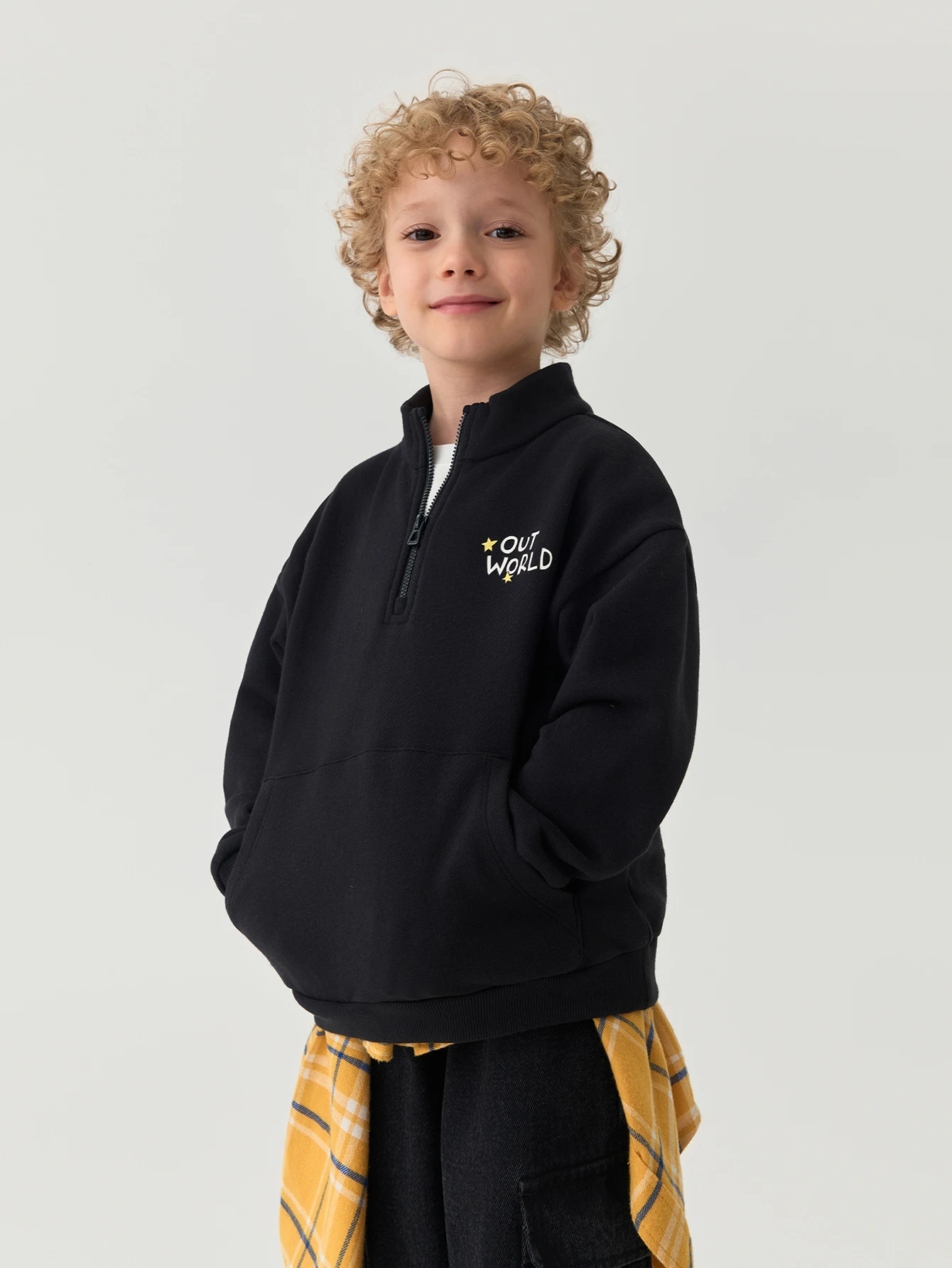 

MARC & JANIE Toddler Boy Adventure Cat Stand Collar Sweatshirt 551139