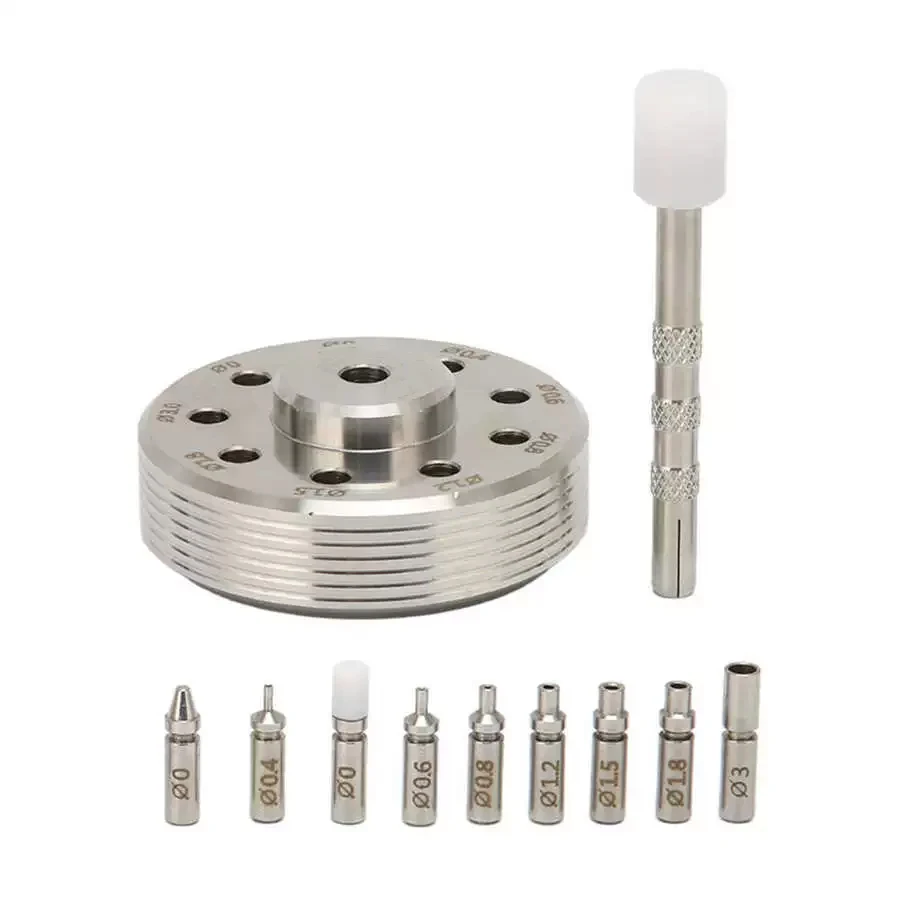 Watch Hands Fitting Setting Presser Pusher Setter with 9 Accessory All-Steel Watch Needle Holder Watch Repair Tool Watchmakers